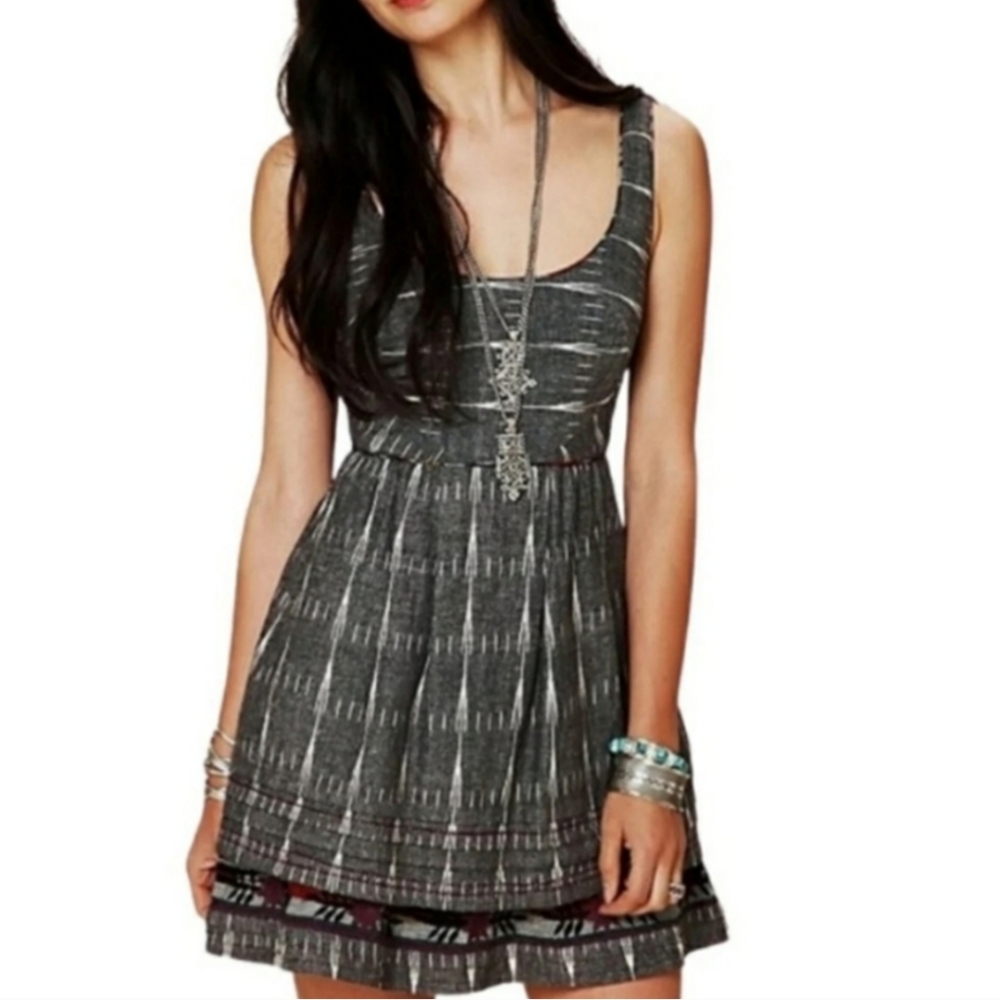 Free People New Romantics Weather Vane Ikat Dress size 6